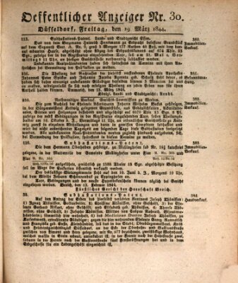 Amtsblatt für den Regierungsbezirk Düsseldorf Freitag 29. März 1844