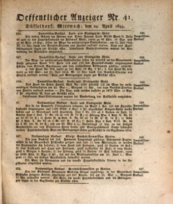 Amtsblatt für den Regierungsbezirk Düsseldorf Mittwoch 24. April 1844