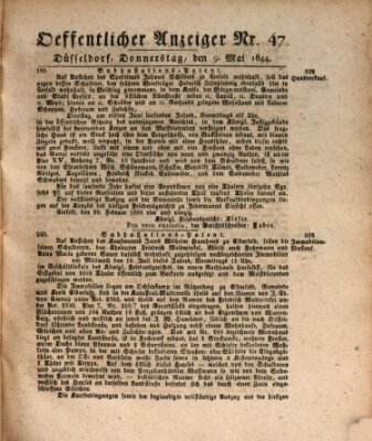 Amtsblatt für den Regierungsbezirk Düsseldorf Donnerstag 9. Mai 1844