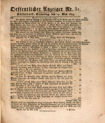 Amtsblatt für den Regierungsbezirk Düsseldorf Sonntag 19. Mai 1844