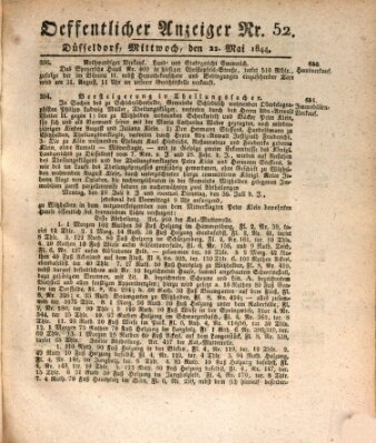 Amtsblatt für den Regierungsbezirk Düsseldorf Mittwoch 22. Mai 1844