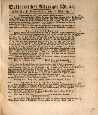 Amtsblatt für den Regierungsbezirk Düsseldorf Samstag 25. Mai 1844