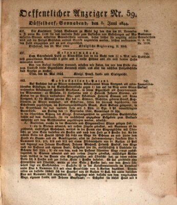 Amtsblatt für den Regierungsbezirk Düsseldorf Samstag 8. Juni 1844