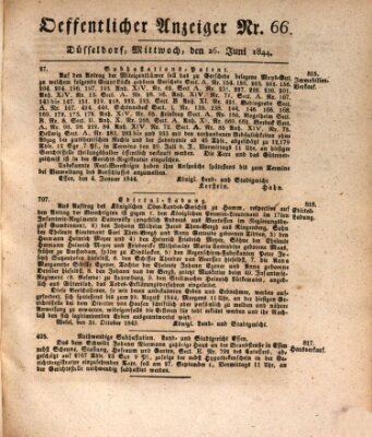 Amtsblatt für den Regierungsbezirk Düsseldorf Mittwoch 26. Juni 1844