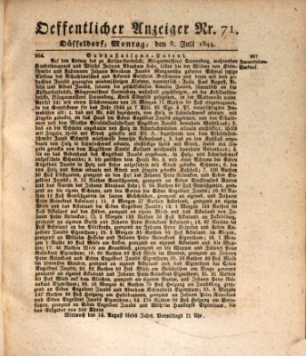 Amtsblatt für den Regierungsbezirk Düsseldorf Montag 8. Juli 1844