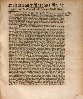 Amtsblatt für den Regierungsbezirk Düsseldorf Samstag 17. August 1844