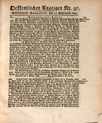 Amtsblatt für den Regierungsbezirk Düsseldorf Samstag 14. September 1844
