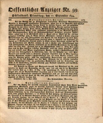 Amtsblatt für den Regierungsbezirk Düsseldorf Dienstag 17. September 1844