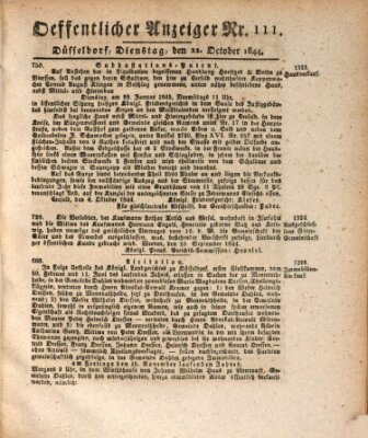 Amtsblatt für den Regierungsbezirk Düsseldorf Dienstag 22. Oktober 1844