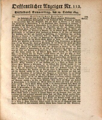 Amtsblatt für den Regierungsbezirk Düsseldorf Donnerstag 24. Oktober 1844