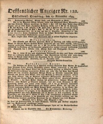 Amtsblatt für den Regierungsbezirk Düsseldorf Dienstag 19. November 1844