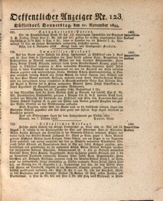 Amtsblatt für den Regierungsbezirk Düsseldorf Donnerstag 21. November 1844