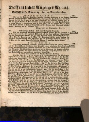 Amtsblatt für den Regierungsbezirk Düsseldorf Sonntag 24. November 1844