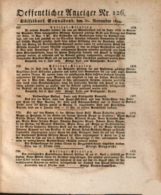 Amtsblatt für den Regierungsbezirk Düsseldorf Samstag 30. November 1844