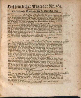 Amtsblatt für den Regierungsbezirk Düsseldorf Montag 30. Dezember 1844