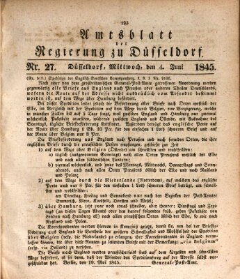 Amtsblatt für den Regierungsbezirk Düsseldorf Mittwoch 4. Juni 1845