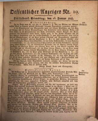 Amtsblatt für den Regierungsbezirk Düsseldorf Dienstag 28. Januar 1845