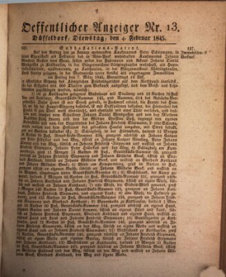 Amtsblatt für den Regierungsbezirk Düsseldorf Dienstag 4. Februar 1845