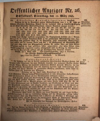 Amtsblatt für den Regierungsbezirk Düsseldorf Dienstag 11. März 1845