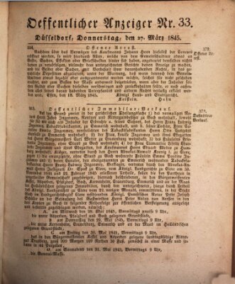 Amtsblatt für den Regierungsbezirk Düsseldorf Donnerstag 27. März 1845