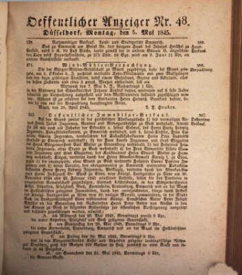 Amtsblatt für den Regierungsbezirk Düsseldorf Montag 5. Mai 1845