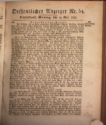 Amtsblatt für den Regierungsbezirk Düsseldorf Montag 19. Mai 1845