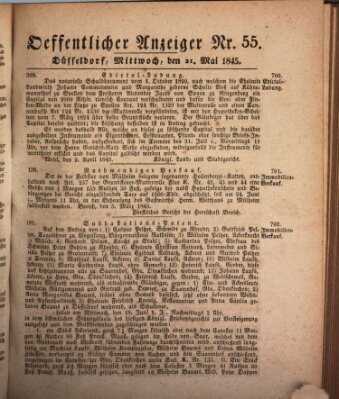 Amtsblatt für den Regierungsbezirk Düsseldorf Mittwoch 21. Mai 1845