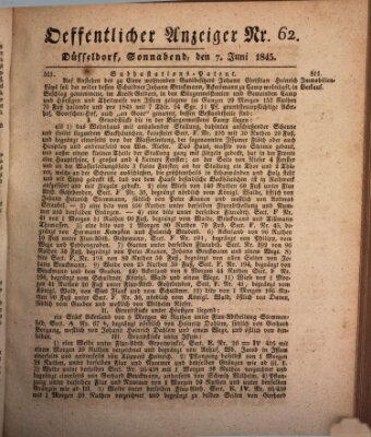 Amtsblatt für den Regierungsbezirk Düsseldorf Samstag 7. Juni 1845