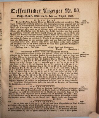 Amtsblatt für den Regierungsbezirk Düsseldorf Mittwoch 20. August 1845