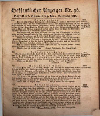 Amtsblatt für den Regierungsbezirk Düsseldorf Donnerstag 4. September 1845