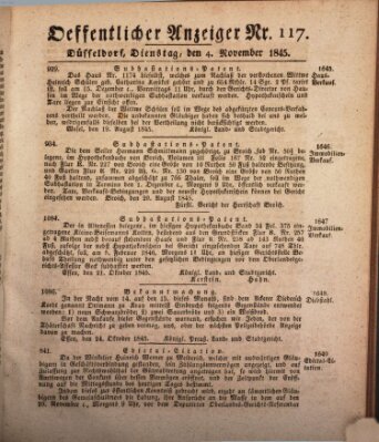 Amtsblatt für den Regierungsbezirk Düsseldorf Dienstag 4. November 1845