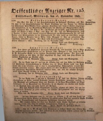 Amtsblatt für den Regierungsbezirk Düsseldorf Mittwoch 26. November 1845