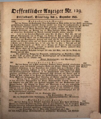 Amtsblatt für den Regierungsbezirk Düsseldorf Dienstag 9. Dezember 1845