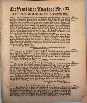 Amtsblatt für den Regierungsbezirk Düsseldorf Donnerstag 18. Dezember 1845