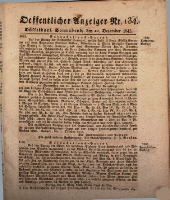 Amtsblatt für den Regierungsbezirk Düsseldorf Samstag 20. Dezember 1845