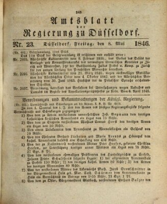 Amtsblatt für den Regierungsbezirk Düsseldorf Freitag 8. Mai 1846