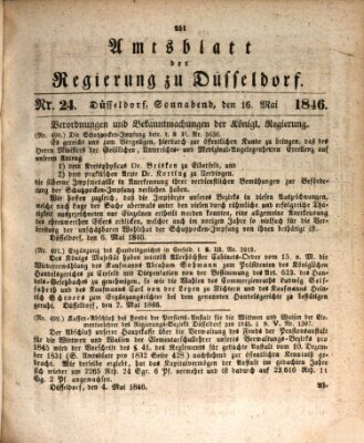 Amtsblatt für den Regierungsbezirk Düsseldorf Samstag 16. Mai 1846