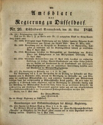 Amtsblatt für den Regierungsbezirk Düsseldorf Samstag 30. Mai 1846