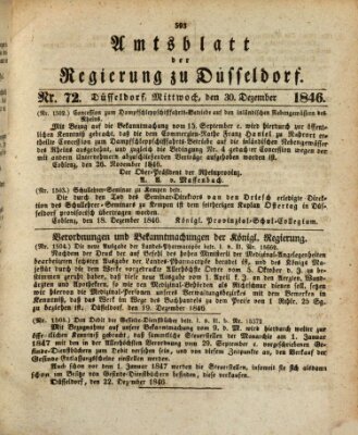 Amtsblatt für den Regierungsbezirk Düsseldorf Mittwoch 30. Dezember 1846