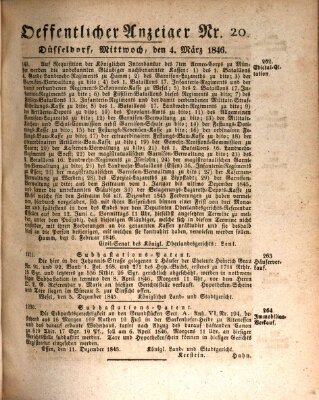 Amtsblatt für den Regierungsbezirk Düsseldorf Mittwoch 4. März 1846