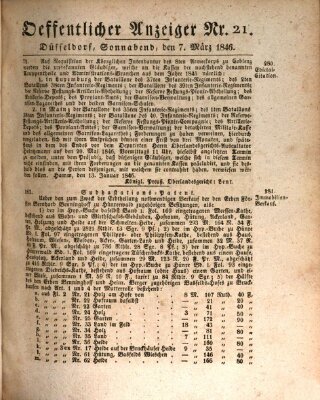 Amtsblatt für den Regierungsbezirk Düsseldorf Samstag 7. März 1846