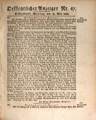 Amtsblatt für den Regierungsbezirk Düsseldorf Montag 25. Mai 1846