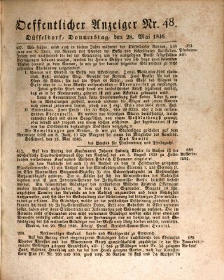 Amtsblatt für den Regierungsbezirk Düsseldorf Donnerstag 28. Mai 1846