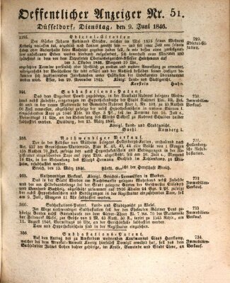 Amtsblatt für den Regierungsbezirk Düsseldorf Dienstag 9. Juni 1846