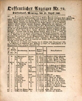 Amtsblatt für den Regierungsbezirk Düsseldorf Montag 10. August 1846