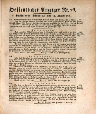 Amtsblatt für den Regierungsbezirk Düsseldorf Dienstag 11. August 1846