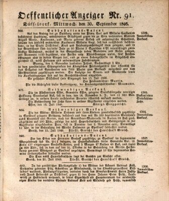 Amtsblatt für den Regierungsbezirk Düsseldorf Mittwoch 30. September 1846