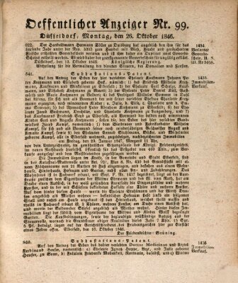 Amtsblatt für den Regierungsbezirk Düsseldorf Montag 26. Oktober 1846