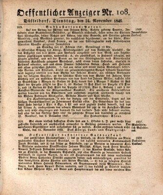 Amtsblatt für den Regierungsbezirk Düsseldorf Dienstag 24. November 1846