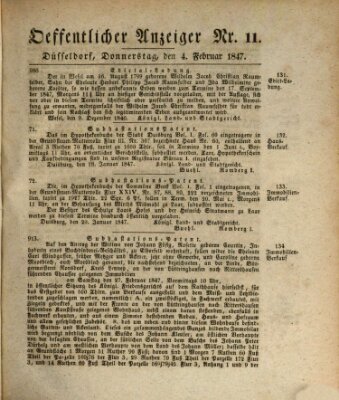 Amtsblatt für den Regierungsbezirk Düsseldorf Donnerstag 4. Februar 1847